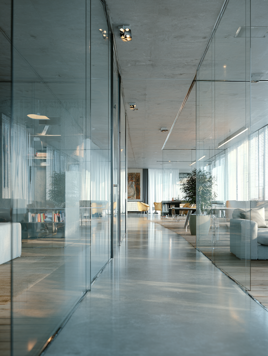 sklenene priecky flexibilne usporiadanie moderne interiery